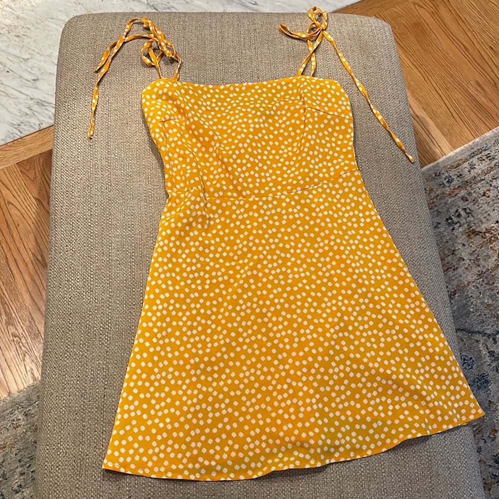 Yellow summer sun dress